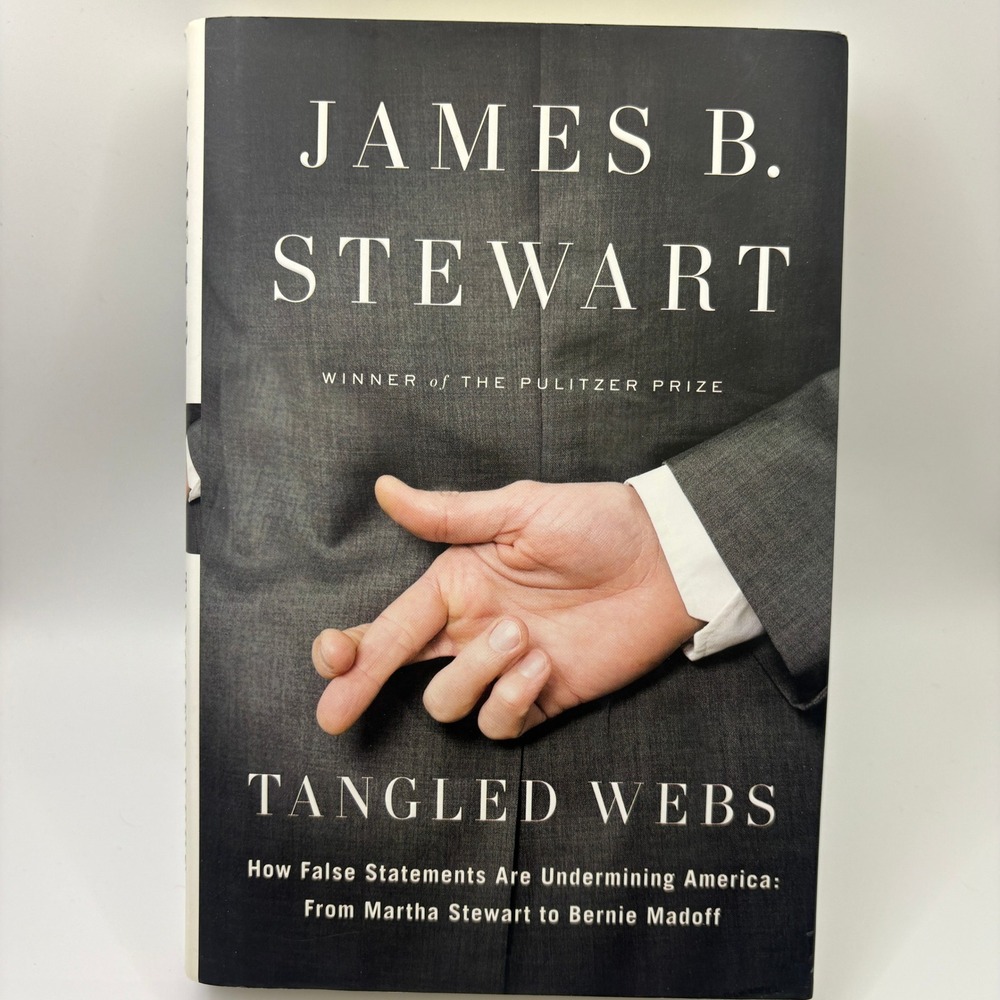 James B Stewart Tangled Webs Signed First Edition Hardcover Martha Stewart Book